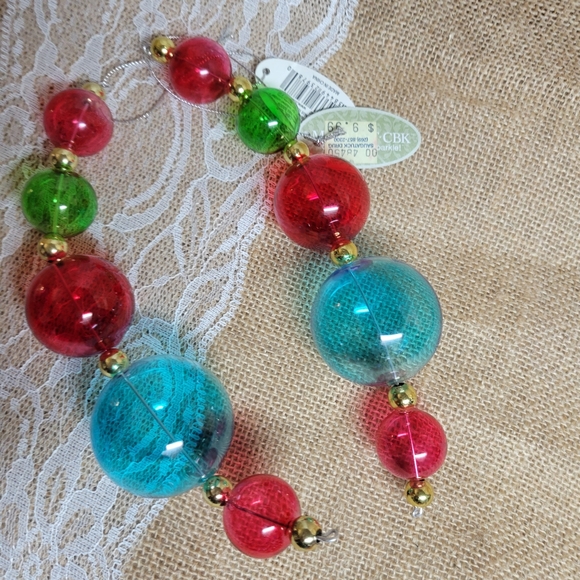 NWT lot of 2 glass bubble Christmas ornaments - Picture 2 of 5